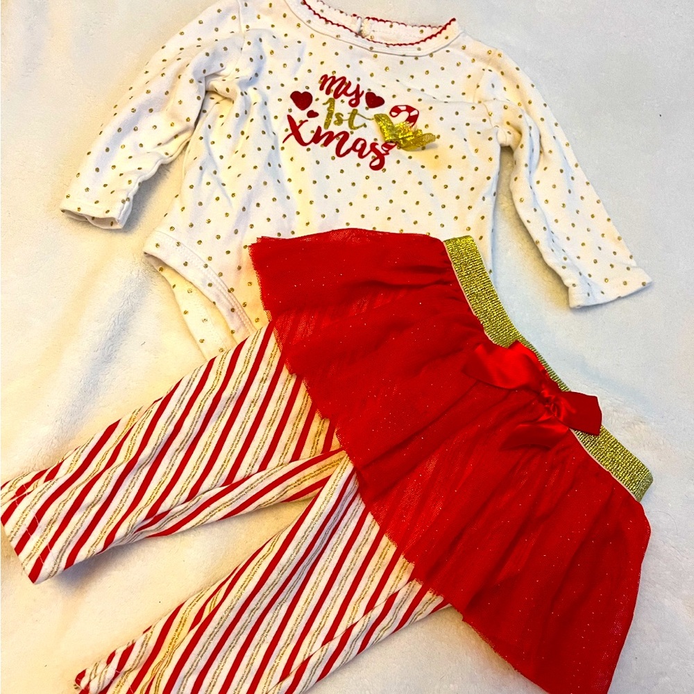 9 month girls 2 pc Christmas outift